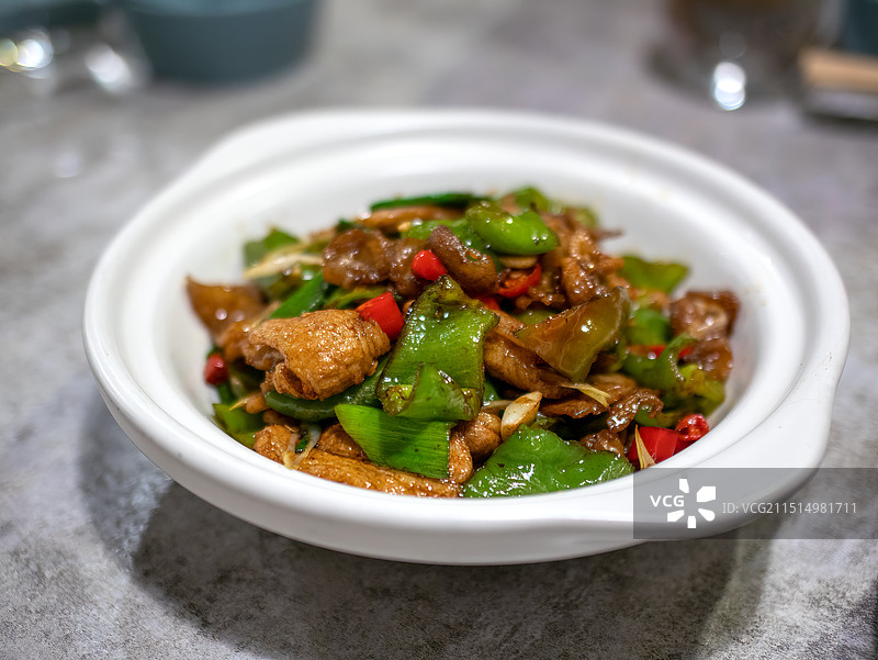 农家小炒肉特写图片素材