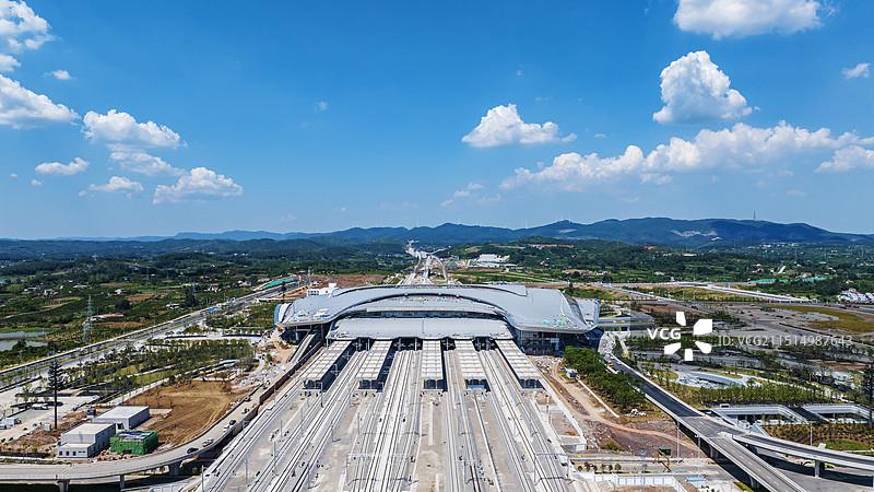 在建高铁荆门西站图片素材