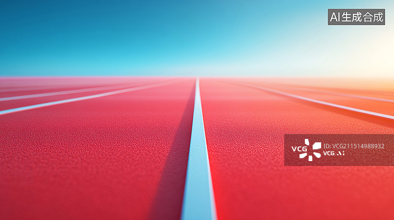 【AI数字艺术】运动比赛跑道跑步锻炼体育场竞赛场景插画图片素材