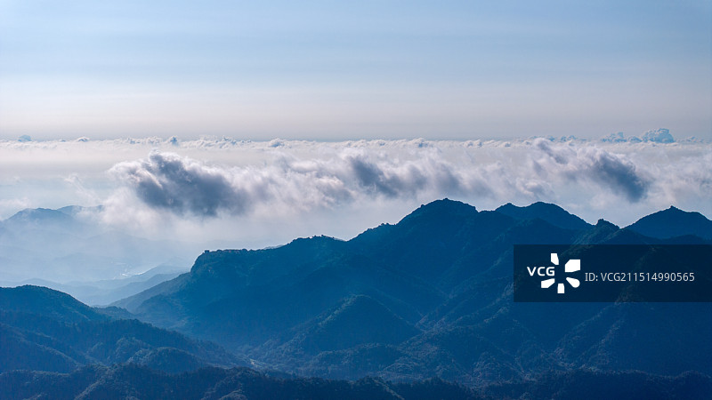 秦皇岛市海港区燕山山脉山区云海图片素材