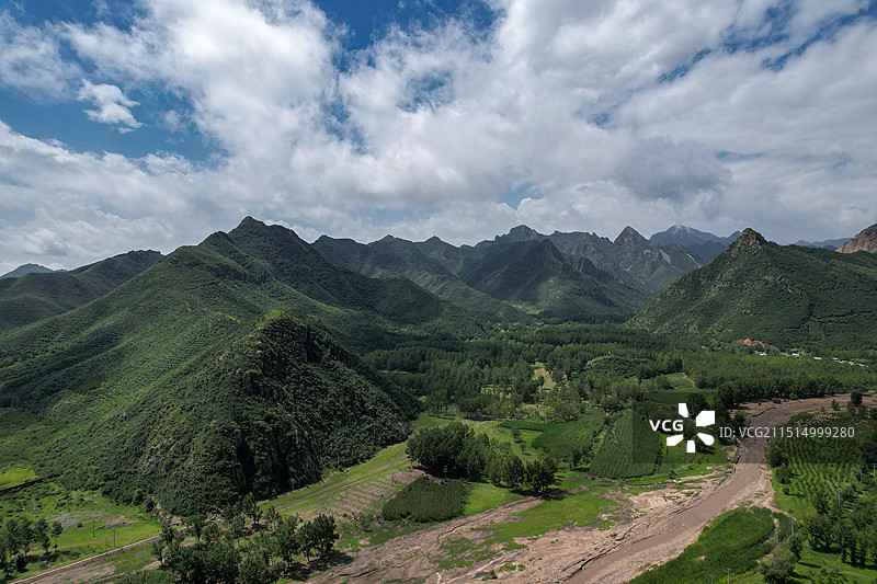 河北省丰宁满族自治县喇嘛山航拍图片素材