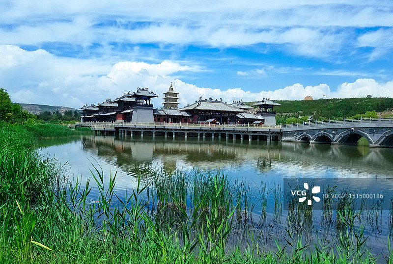 云冈石窟灵岩寺图片素材
