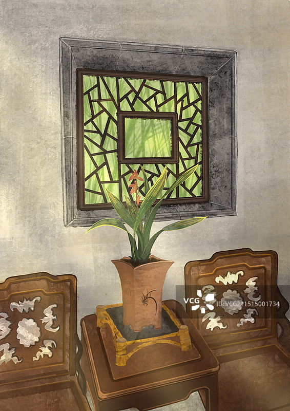 苏州沧浪亭小景图片素材