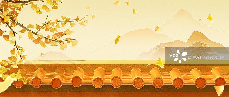 秋分落叶图片素材