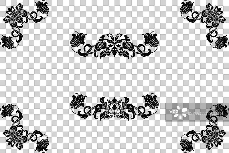 古典巴洛克花丝装饰装饰图片素材