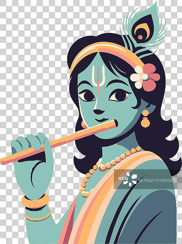 克里希纳扁平设计图片素材