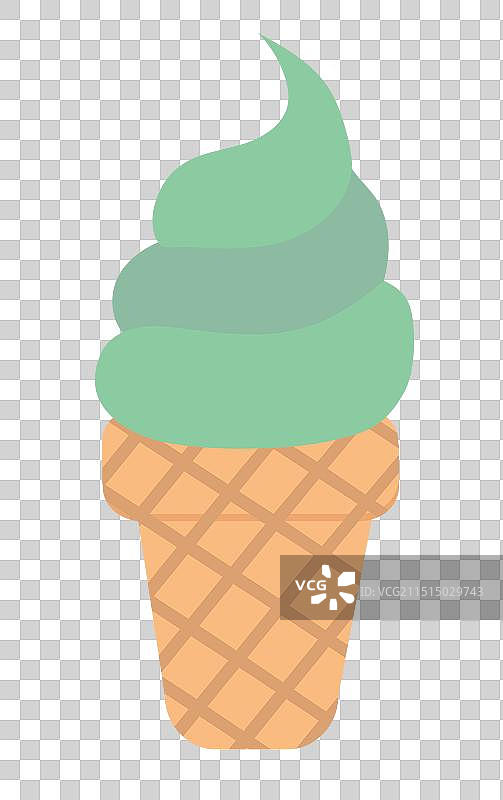 华夫饼甜筒开心果薄荷冰淇淋图片素材