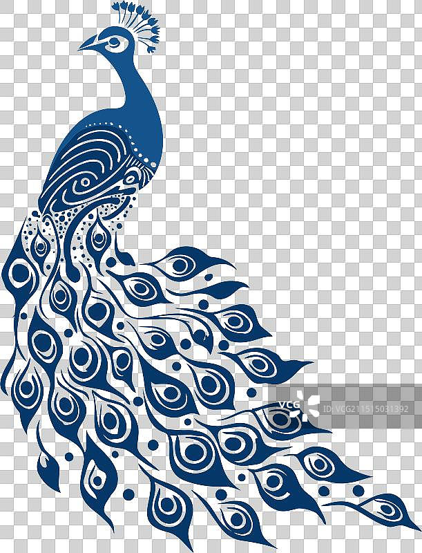 孔雀模版艺术图片素材