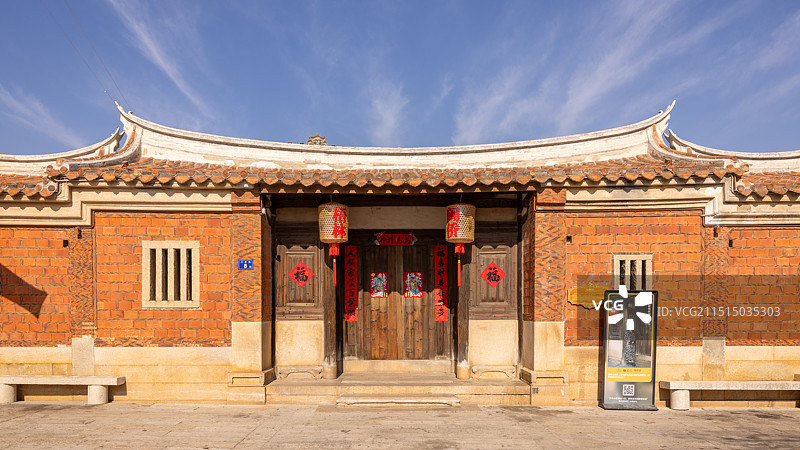 福建省晋江市梧林古村落闽南官式大厝图片素材