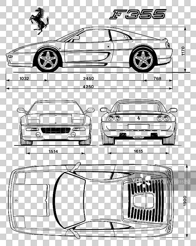 法拉利F355跑车图片素材