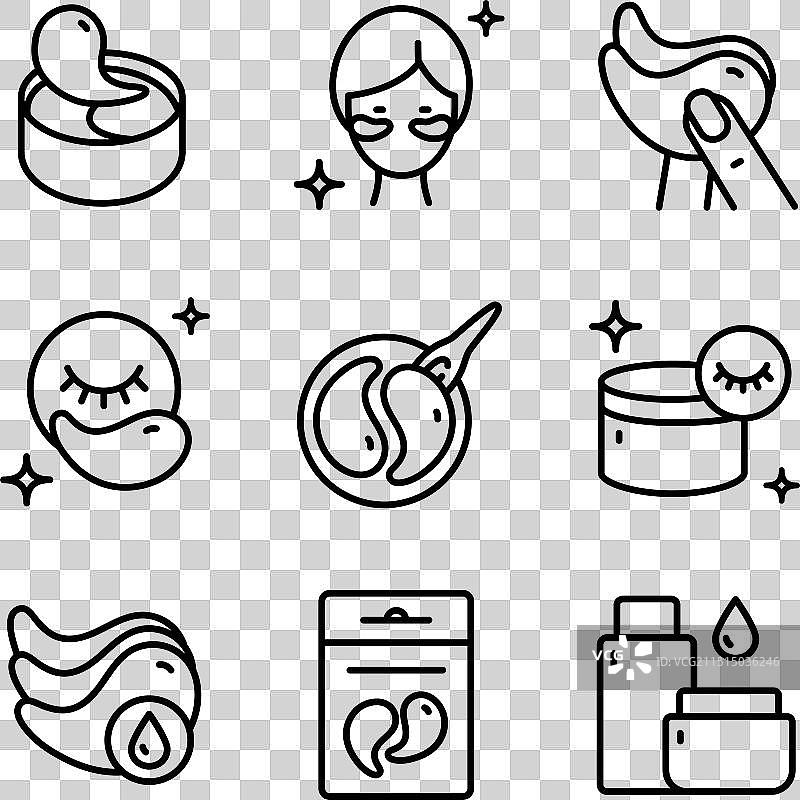 眼贴图标集轮廓美容眼霜图片素材