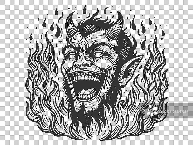 正在嘲笑的魔鬼形象图片素材