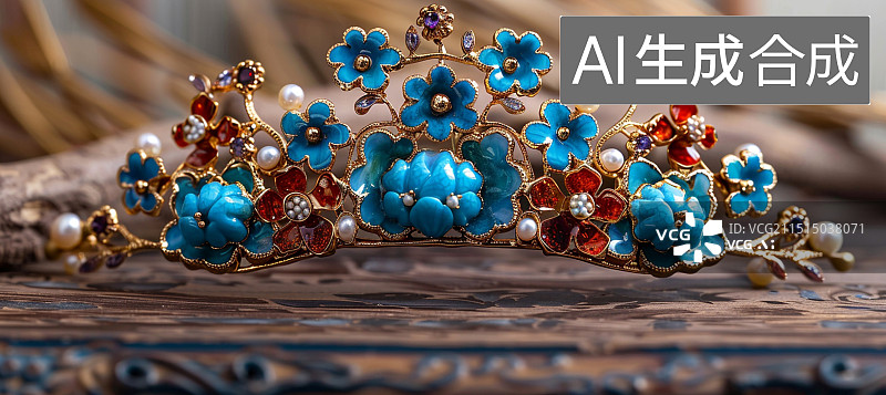 【AI数字艺术】中国传统文化工艺品点翠图片素材