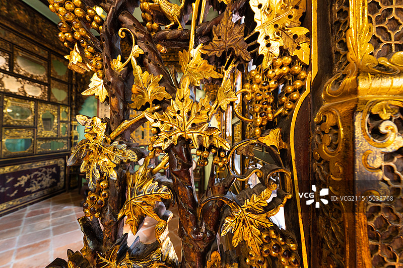 佛山市顺德区碧江金楼贴真金木雕图片素材
