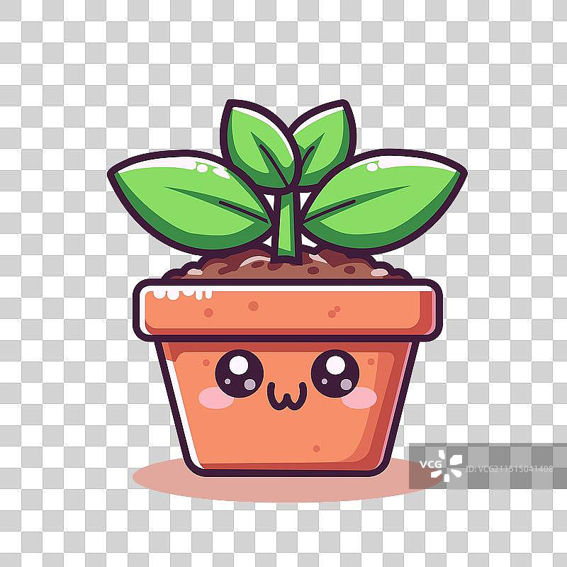 可爱的盆栽图片素材