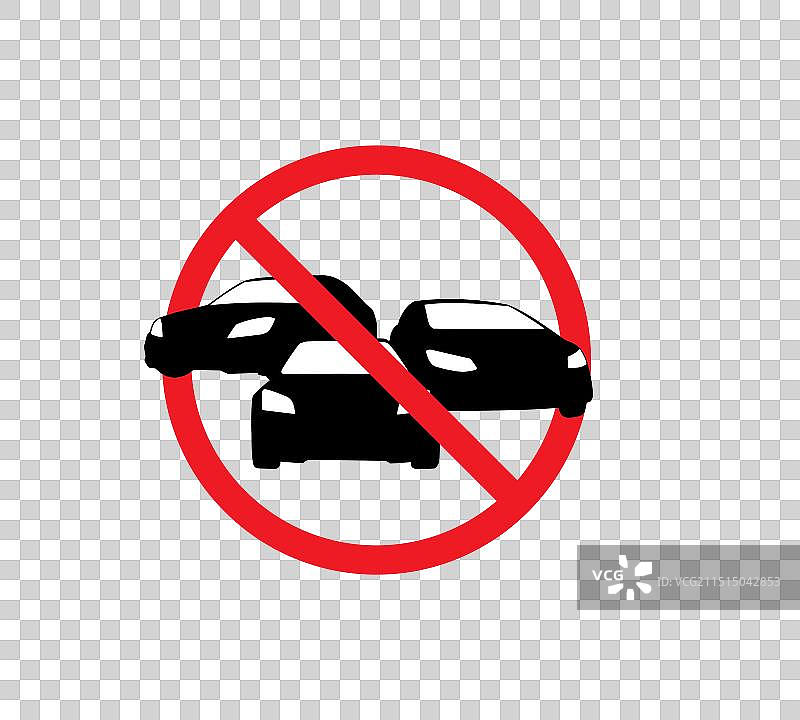 禁止停车圆形标志图片素材