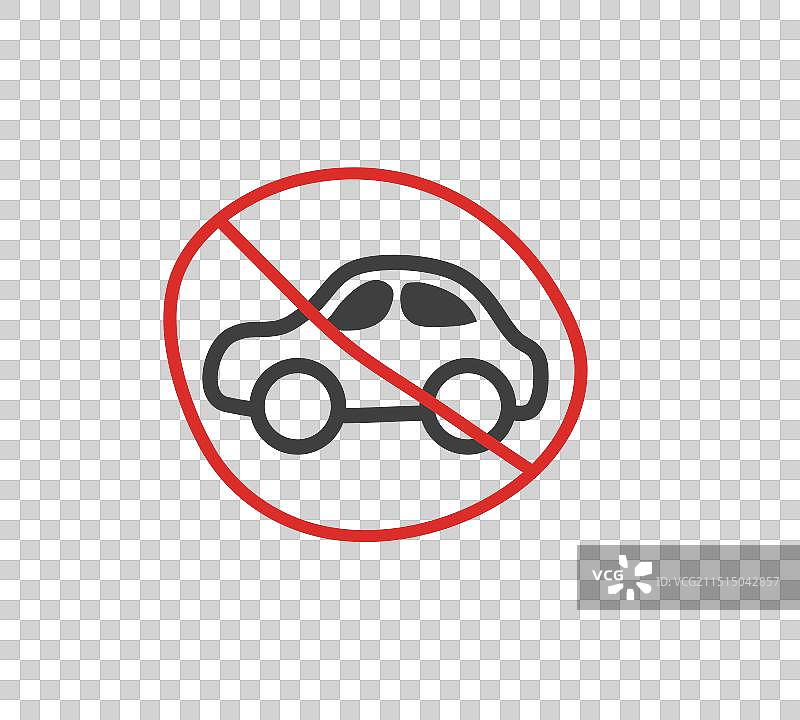 禁止停车圆形标志图片素材