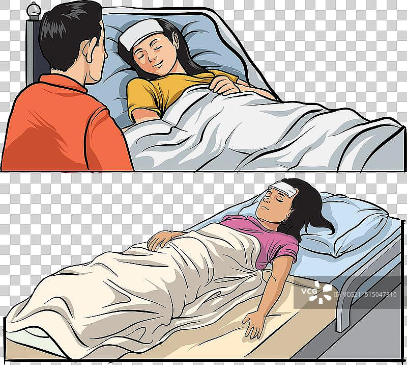 住院的女人图片素材