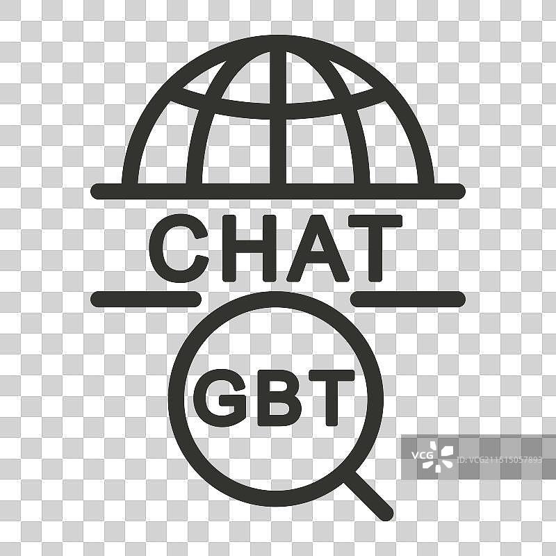 聊天机器人对话线条图标图片素材