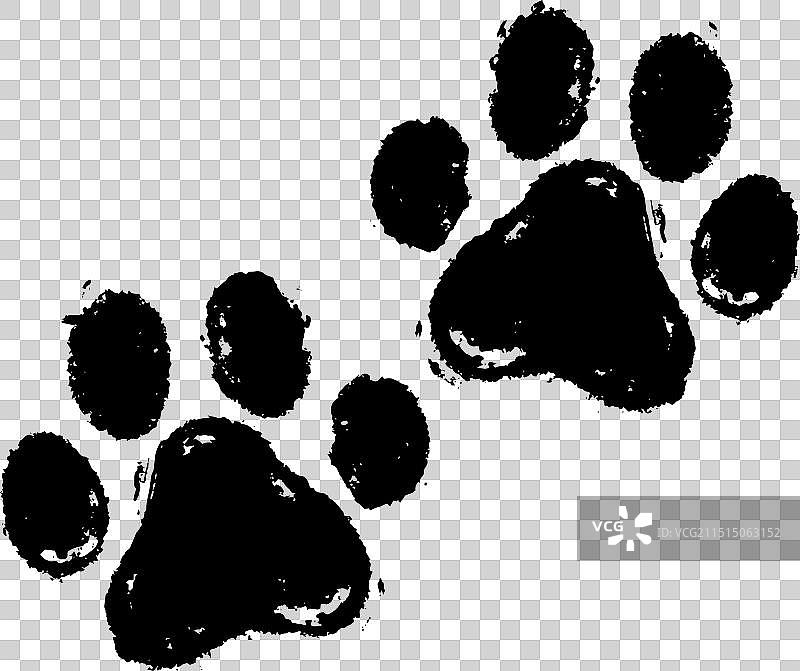 做旧风格的爪印图片素材