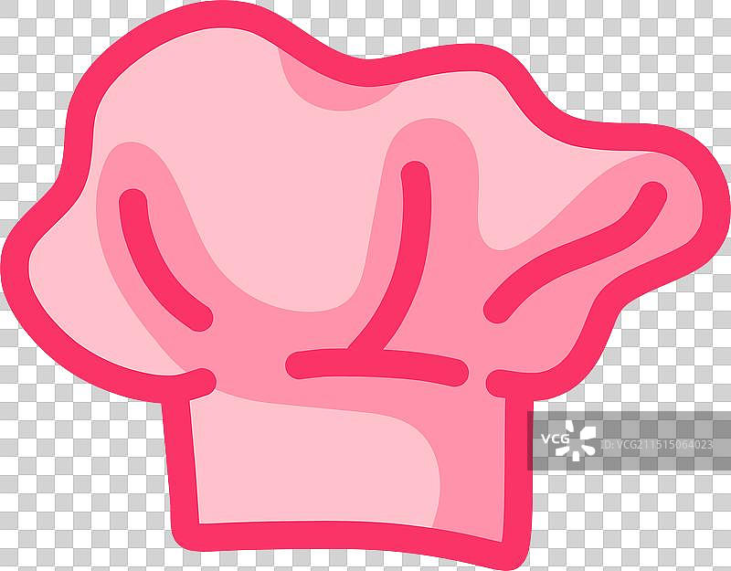 粉色厨师帽卡通图标图片素材