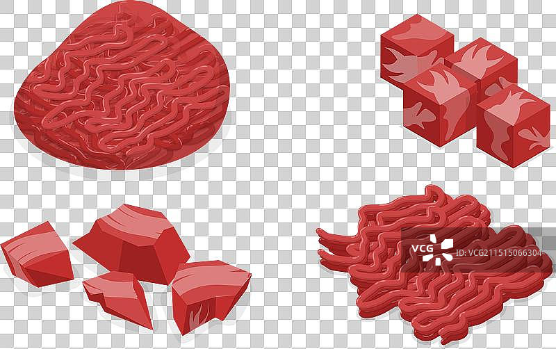 3D 2.5D风格的肉馅图片素材