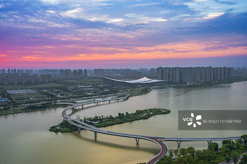 有云的长安书院图片素材