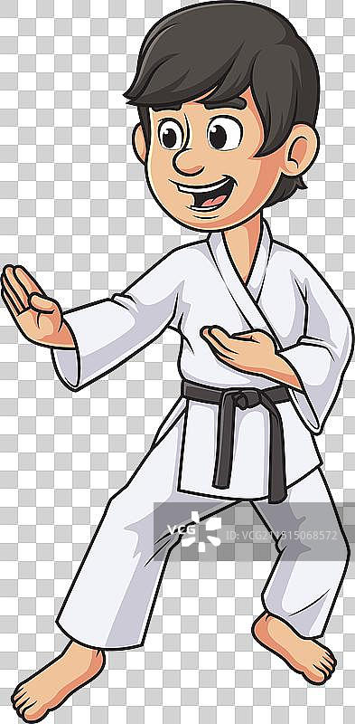 空手道教练卡通人物图片素材