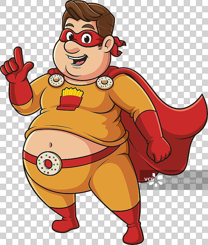 胖乎乎的卡通超级英雄图片素材