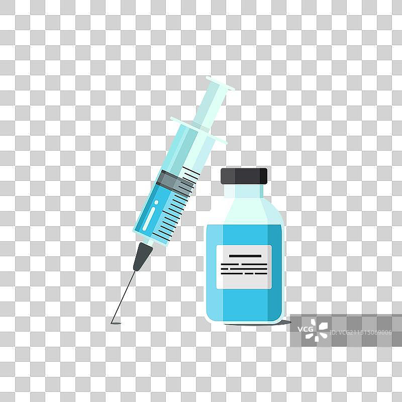 注射器针头扁平图标图片素材