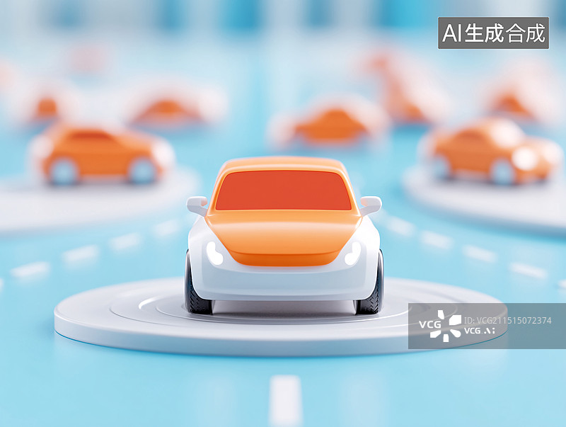 【AI数字艺术】自动无人驾驶汽车网约车方向盘智能驾驶插图图片素材
