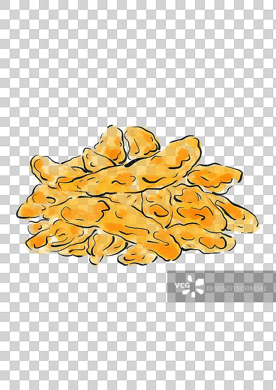 国潮风丽水美食插画元素-泡精肉图片素材