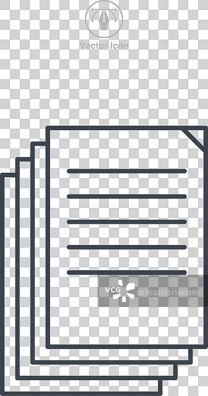 多页文档图标符号，独立背景图片素材