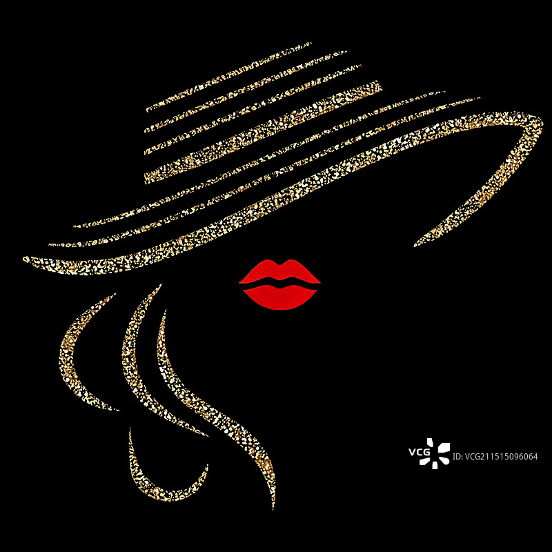 金色闪光线条简约图案图片素材