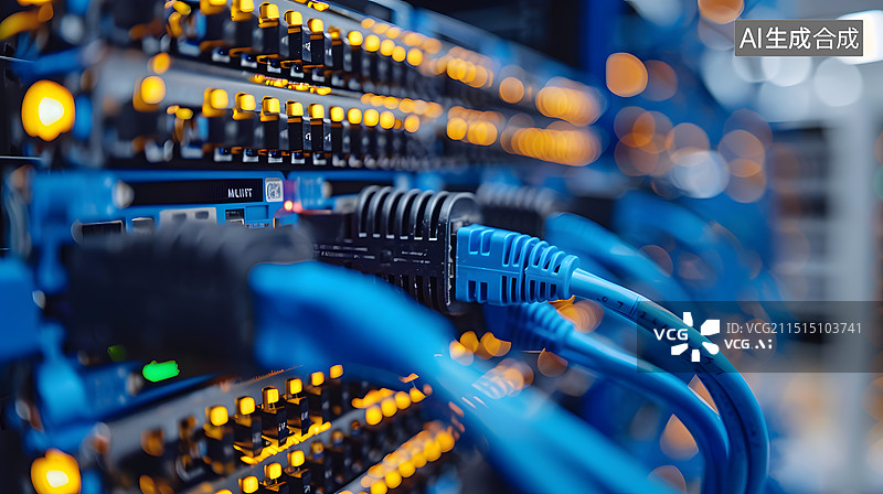 【AI数字艺术】科技芯片线路数据背景图片素材