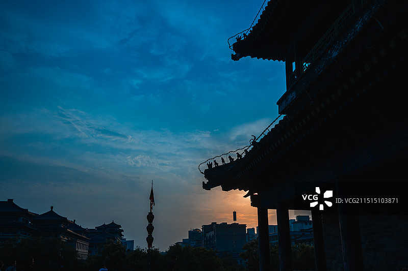 西安城墙图片素材