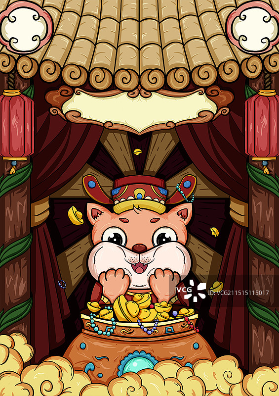 十二生肖国潮（戌狗）图片素材