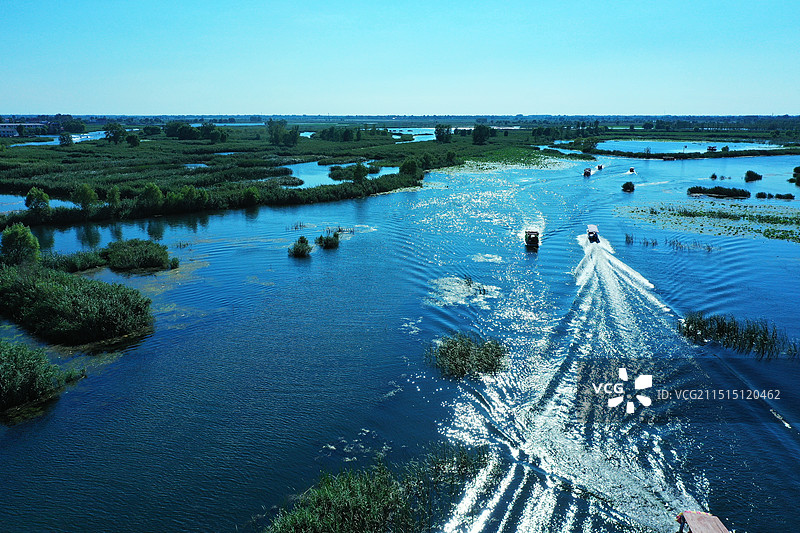 华北明珠白洋淀。四季风光美无限邵庄子图片素材