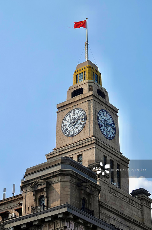 上海外滩海关大楼大钟钟楼图片素材