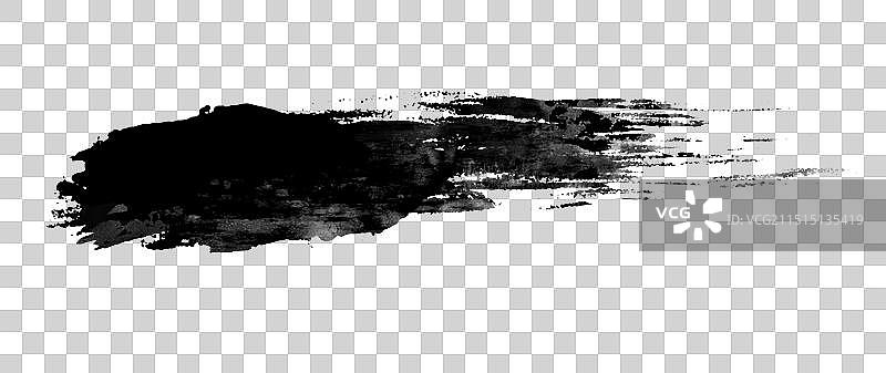 毛笔笔触水墨书法墨迹笔刷素材图片素材