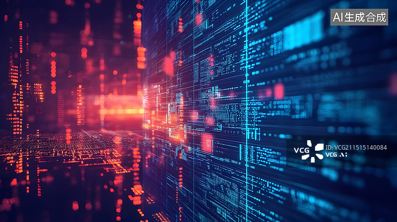 【AI数字艺术】科技网络大数据背景图片素材