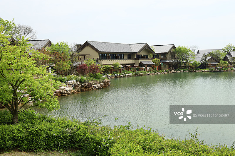 黄梅县东山问梅村度假小镇图片素材