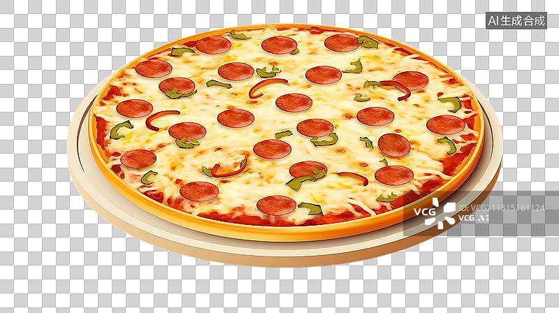 【AI数字艺术】披萨 美食图片素材