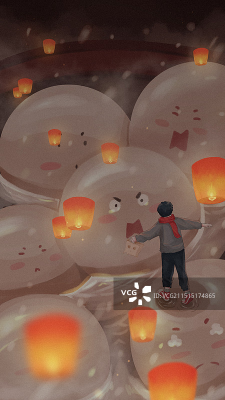 月圆人团圆，‌元宵佳节共欢颜图片素材