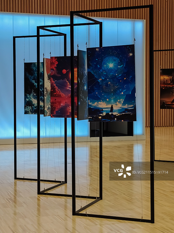 图书馆内挂件图片素材