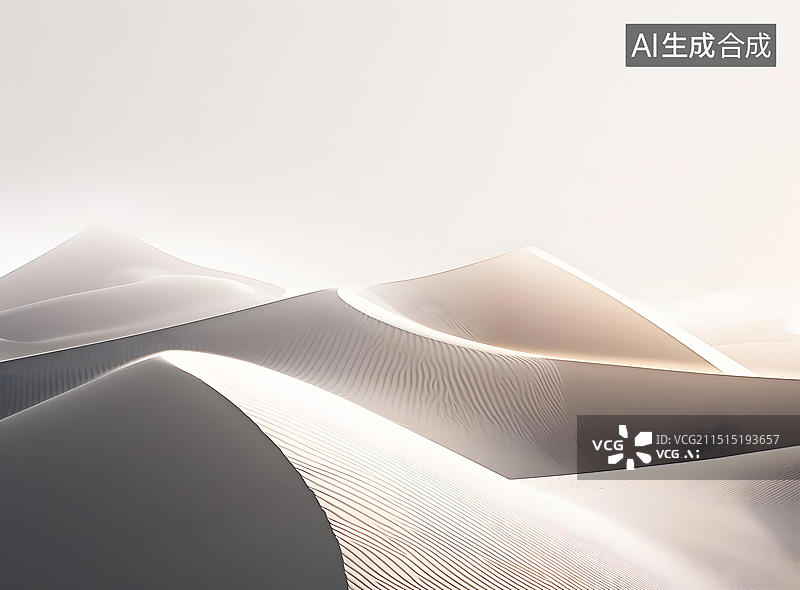 【AI数字艺术】沙漠中的白色沙丘图片素材