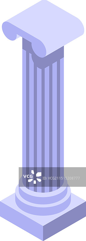 2.5D视角下的古董立柱图片素材