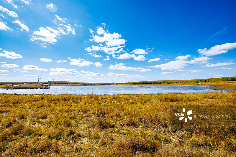 塞罕坝月亮湖景区秋景图片素材
