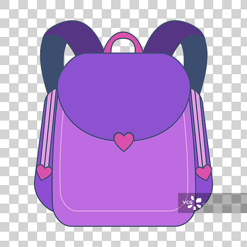 紫色书包图片素材