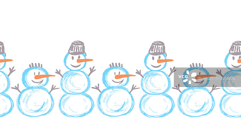 可爱无缝边框蜡笔图画图片素材